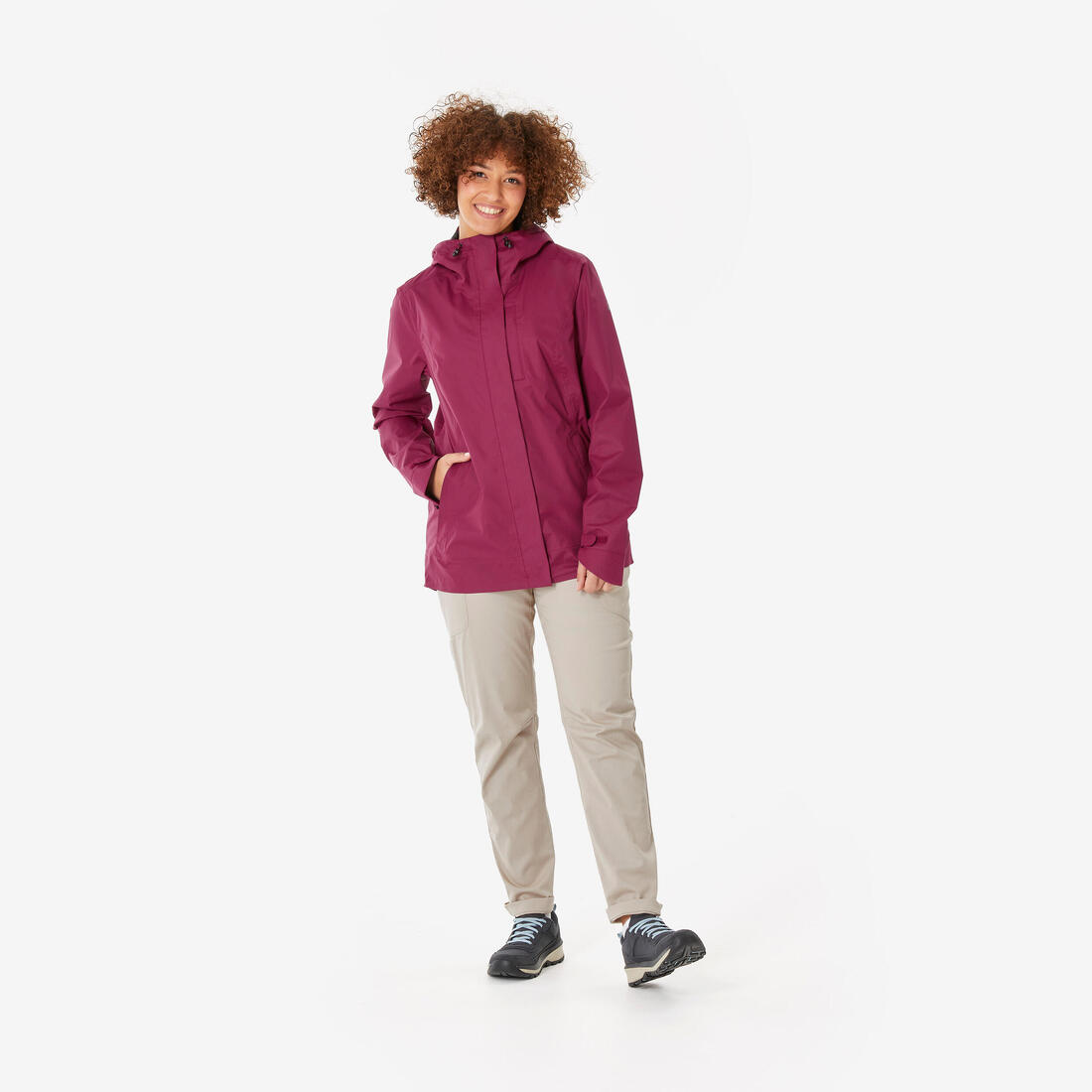Veste de randonnée imperméable femme, NH500