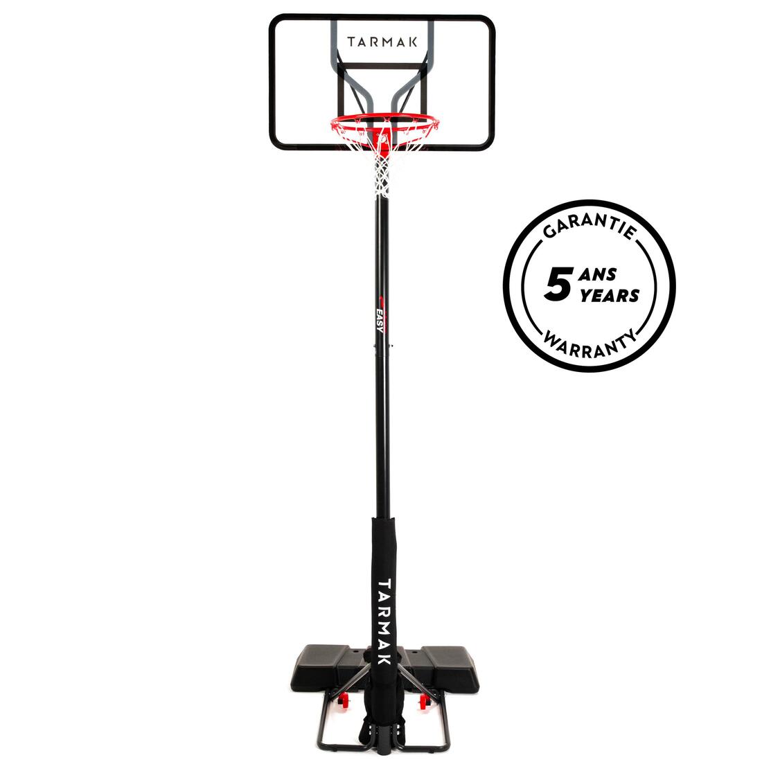 Panier de basket sur pied réglable de 2,20m à 3,05m - B100 Easy Polycarbonate