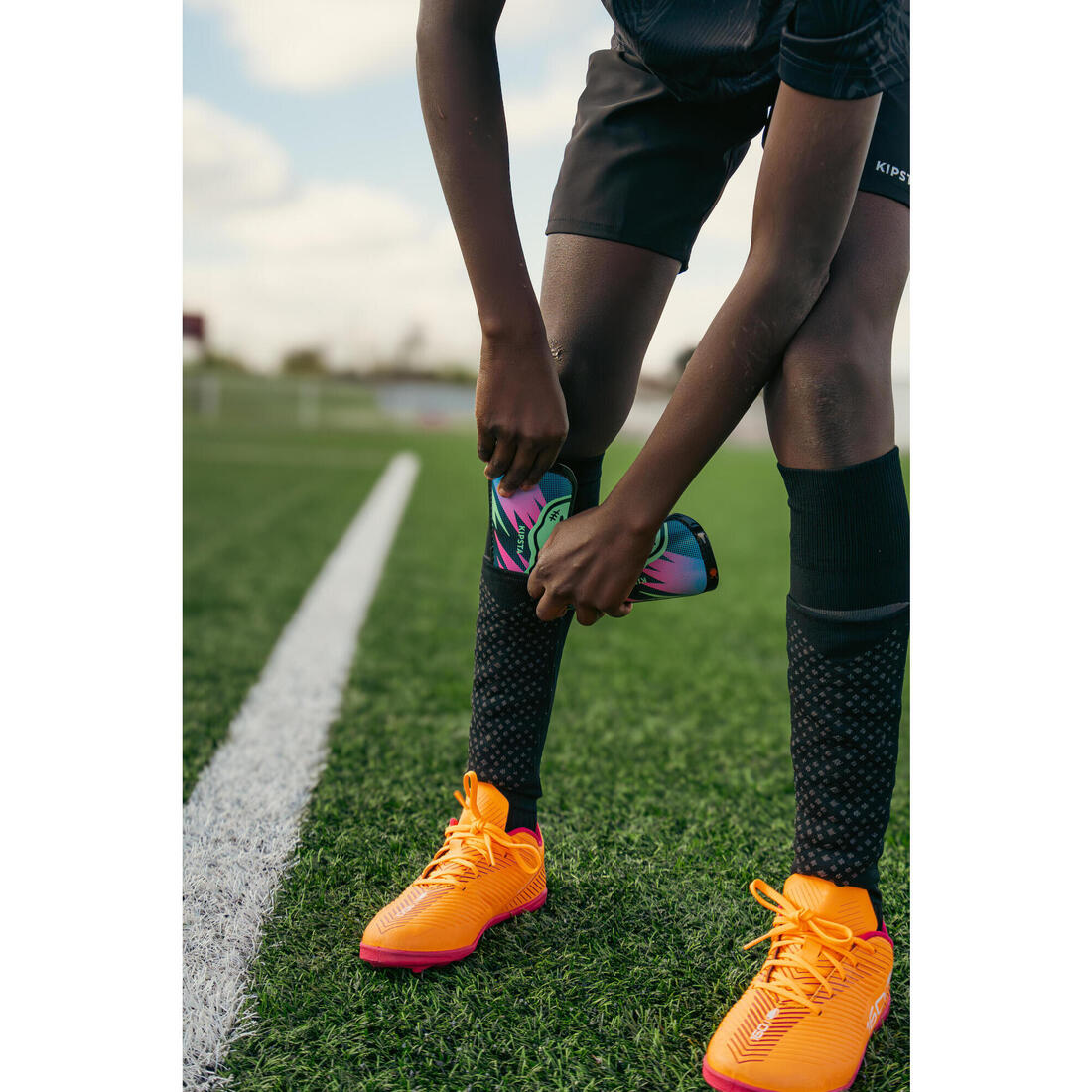 CHAUSSETTES DE FOOTBALL ENFANT EASY POCKET