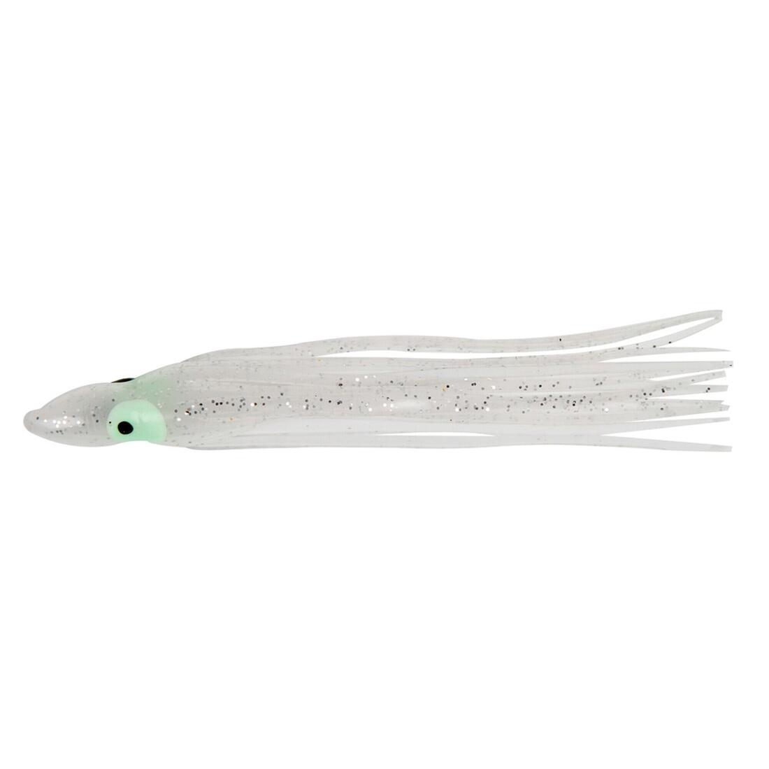 OCTOPUS 6CM x5 BLANC PAILLETE FLASHMER