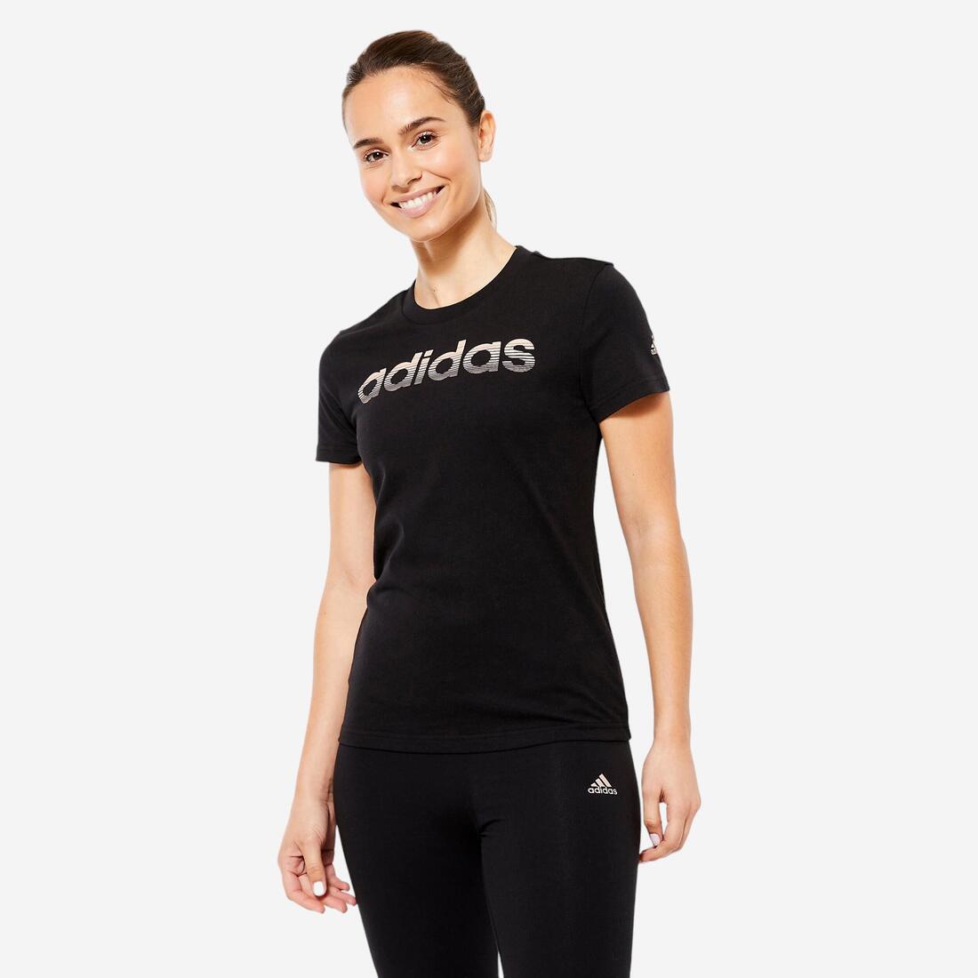 T-SHIRT DE FITNESS SOFT TRAINING ADIDAS FEMME NOIR