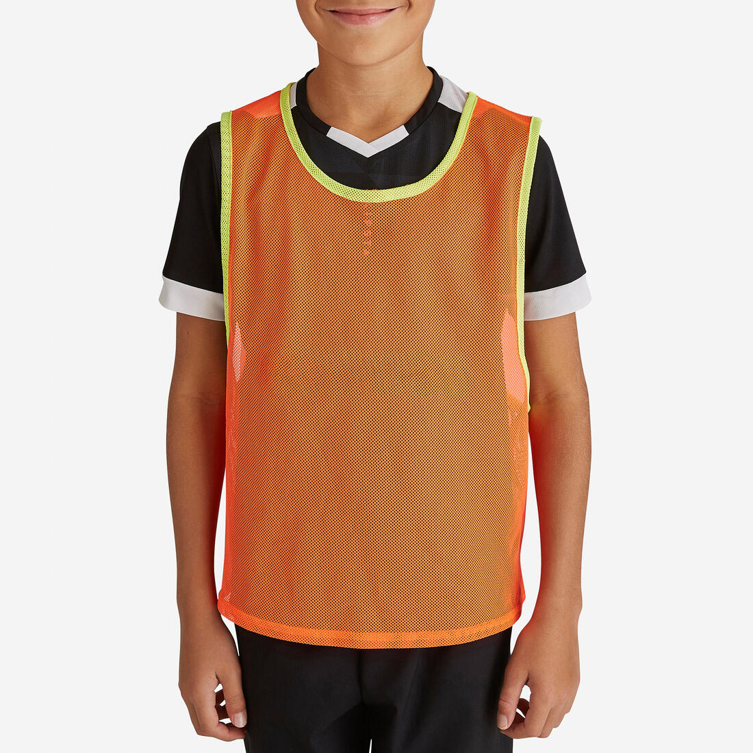 Chasuble sports collectifs enfant jaune fluo