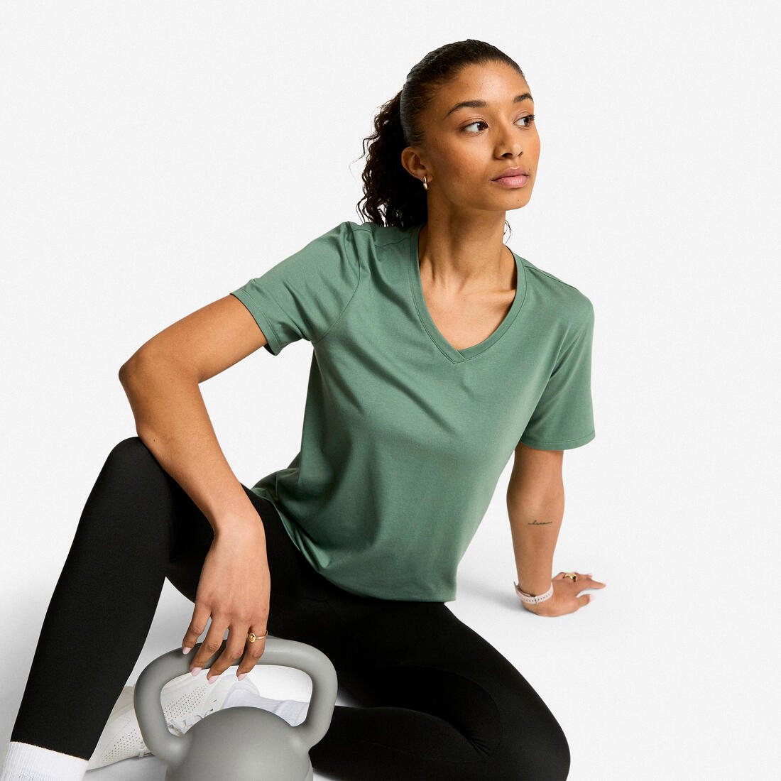 TEE SHIRT COOLMAX FEMME COL V