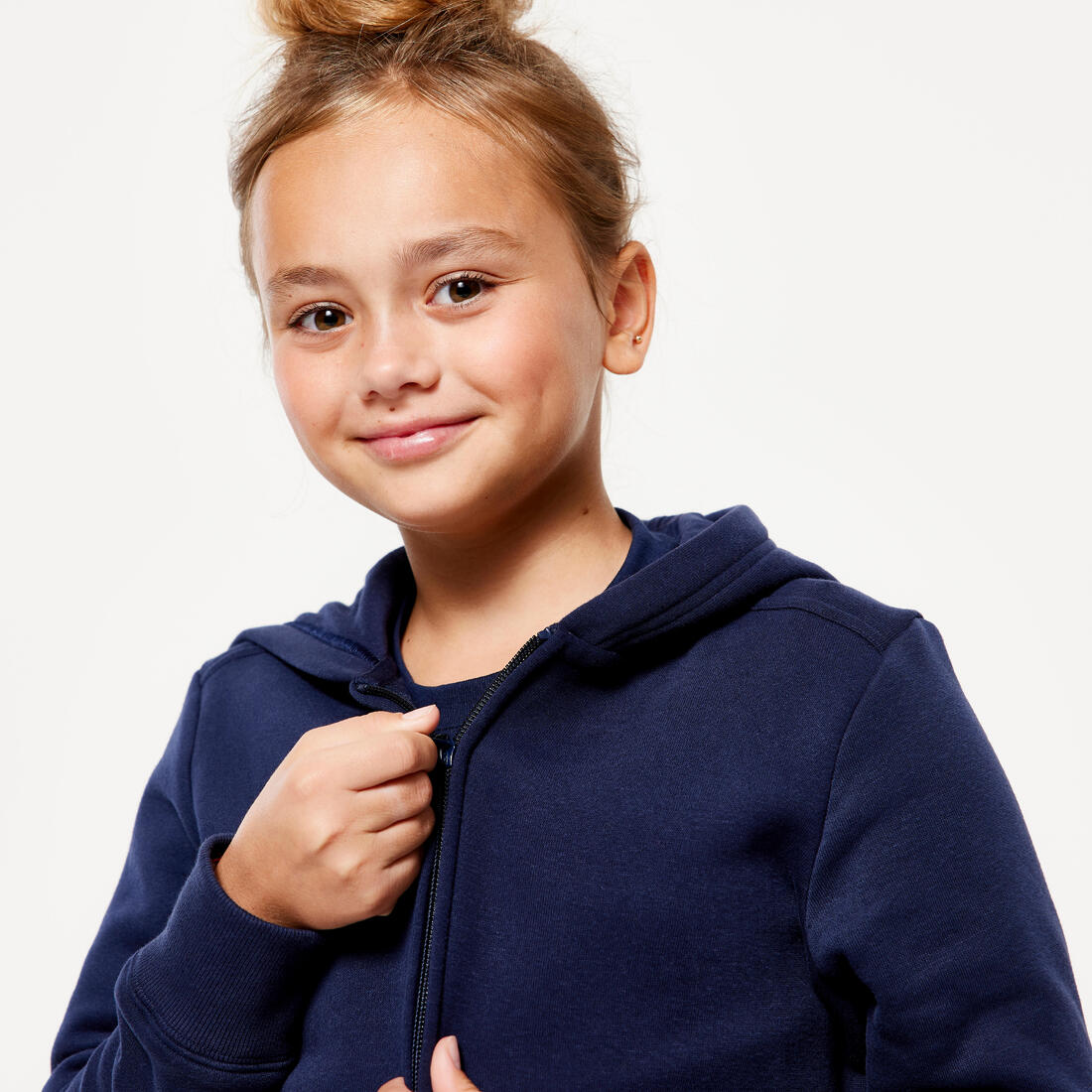 Sweat zippé enfant - bleu marine