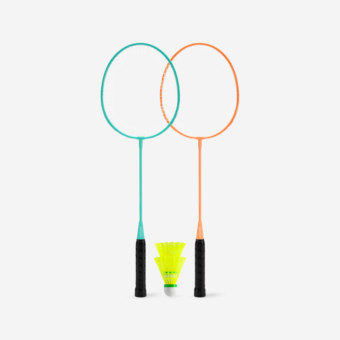 Set Raquettes de Badminton de Loisir Adulte Discover BR100Ad - Turquoise/Orange