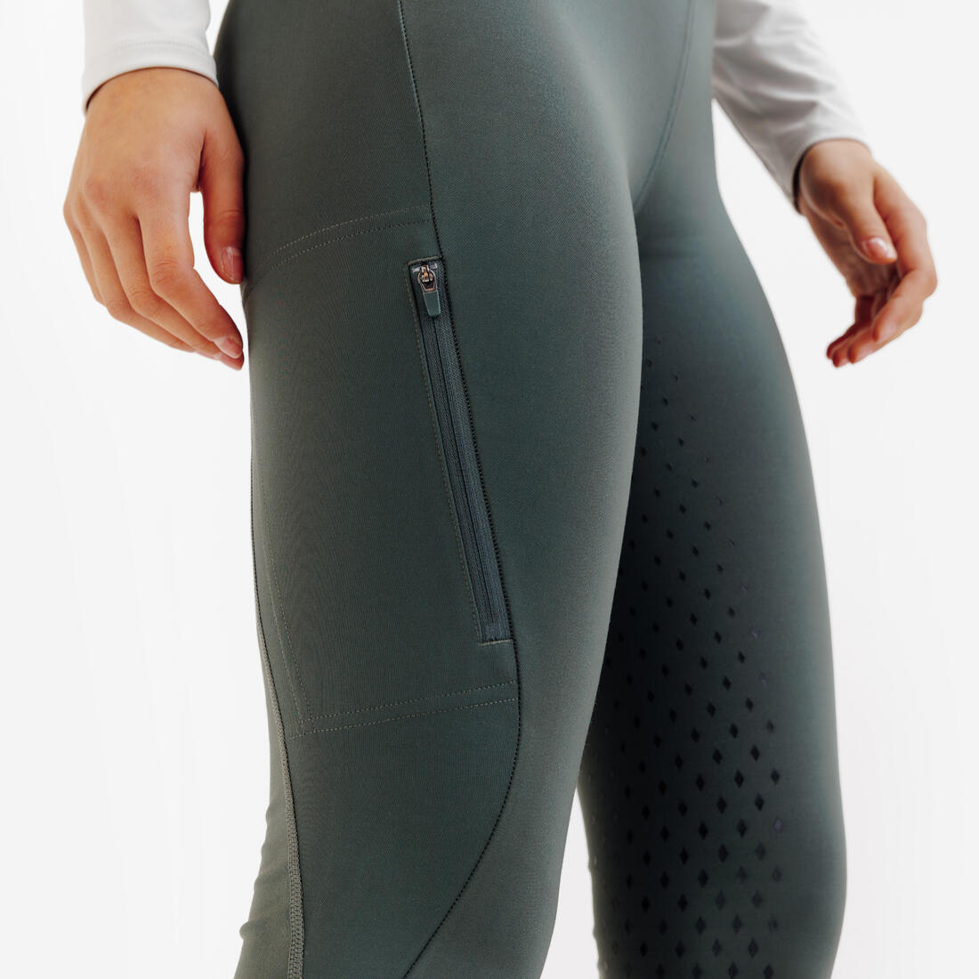 Legging équitation full grip Femme - 500 marine