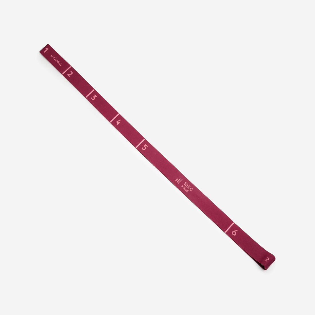 Bande élastique fitness résistance 10 kg Textile - Bordeaux