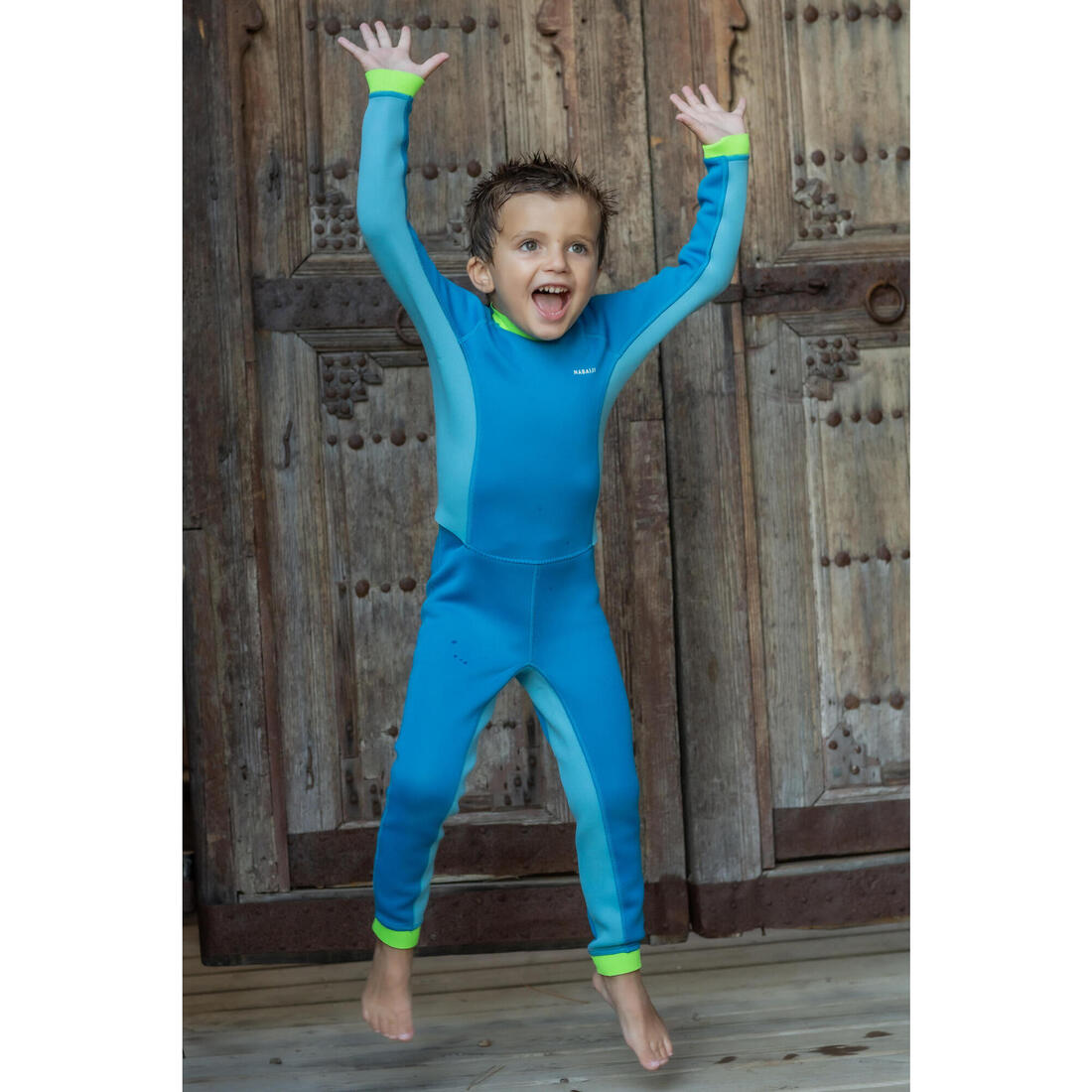 Combinaison Néoprène Natation  Jeune Enfant - TI WARM - Bleue