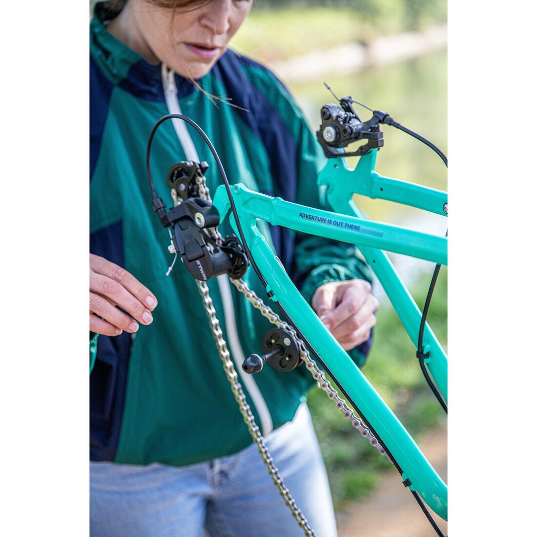 Repose chaîne axe traversant 12 mm pour l'entretien et le transport du vélo