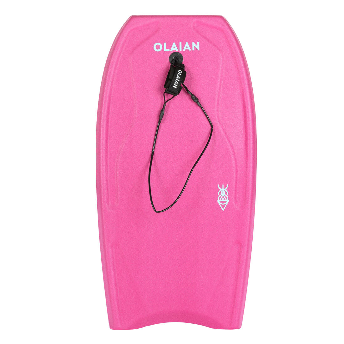 Bodyboard 100 rose bleu avec leash poignet - Taille 39''