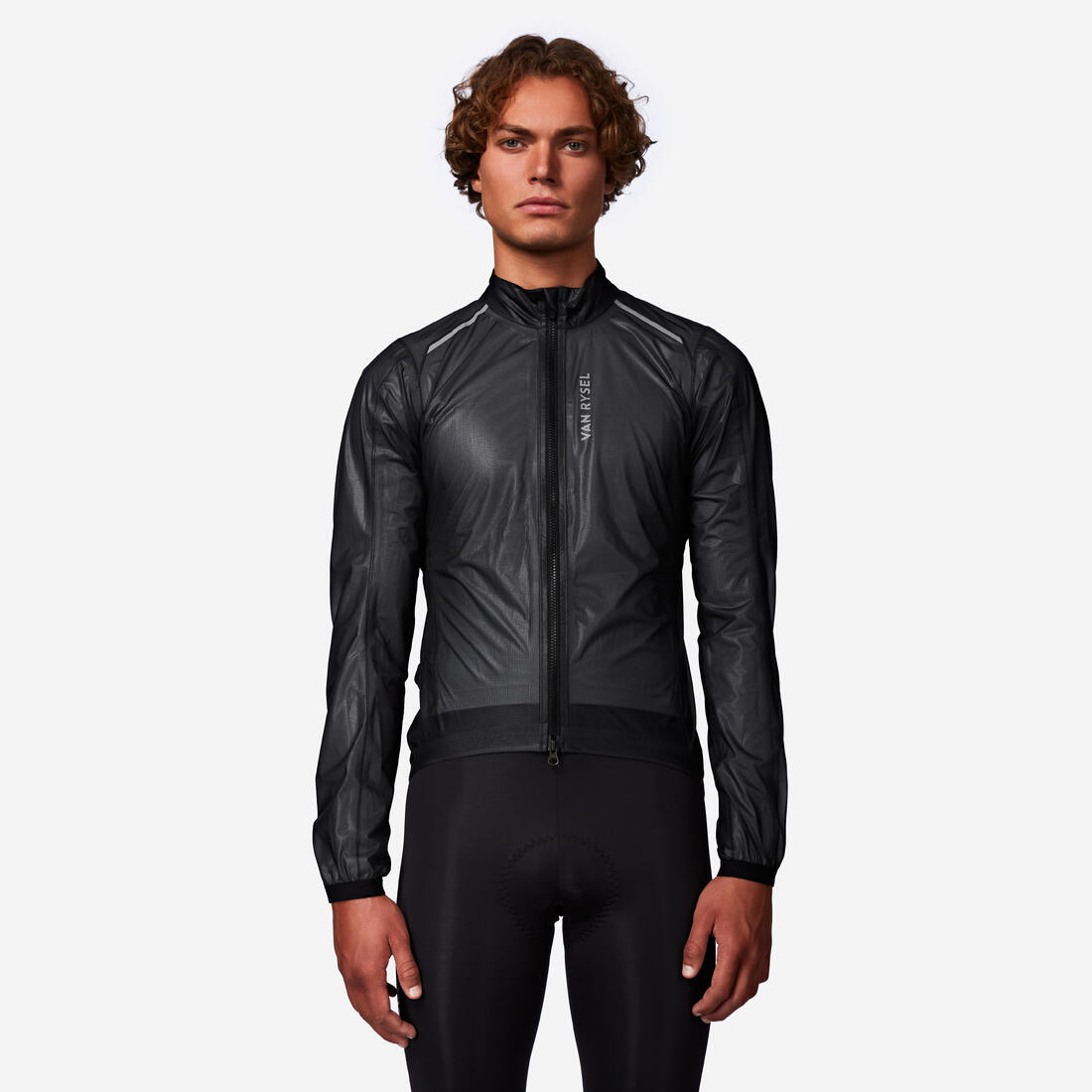Veste de pluie de vélo de route manches longues homme, RCR ultralight noir – 8529358
