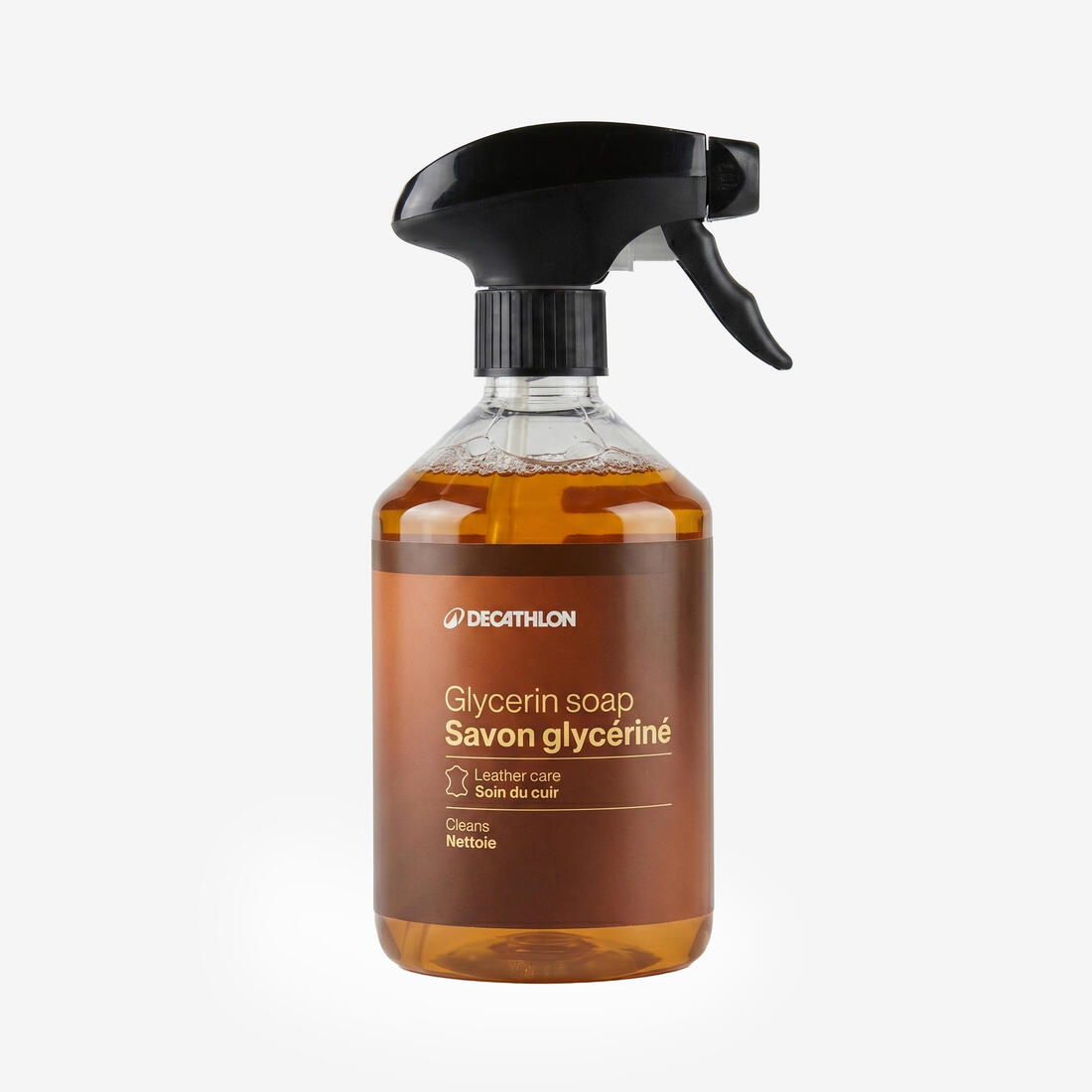 Savon glycériné pour cuir équitation en spray Cheval et Poney - 500 ml