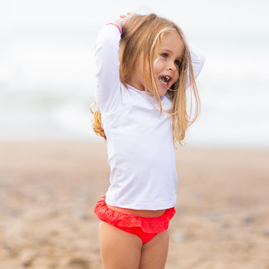 Bas de maillot de bain  bébé corail