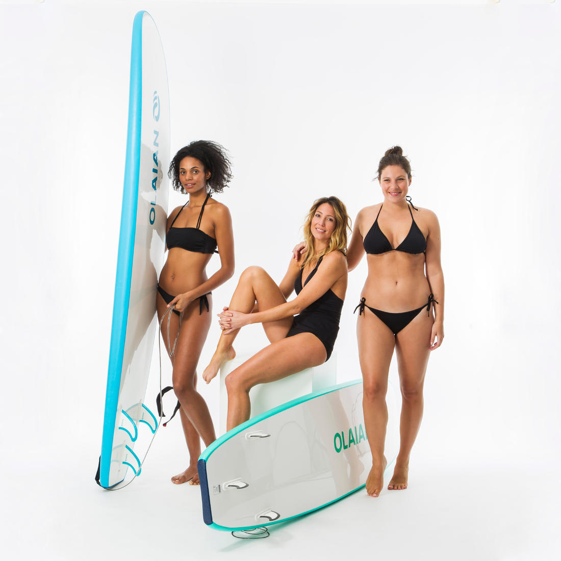 Haut de maillot de bain femme tankini avec coques fixes INES NOIR