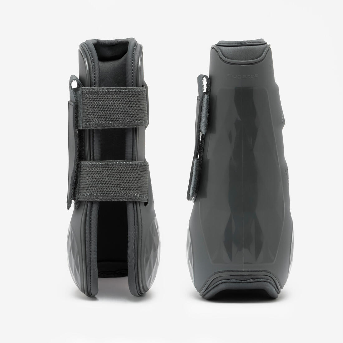Guêtres équitation ouvertes Cheval et Poney - 500 jump noires x2