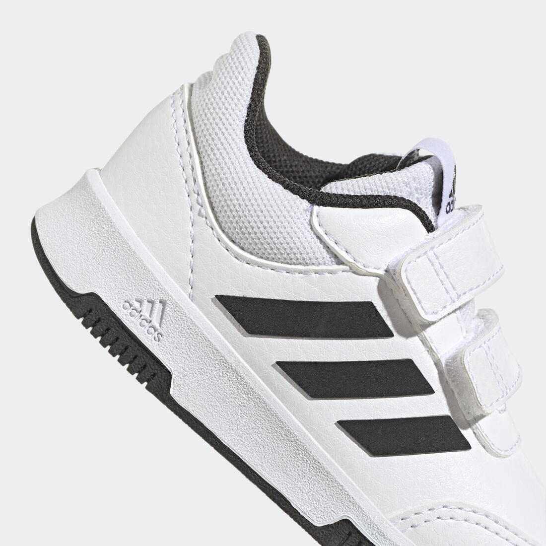 Baskets à scratch bébé - adidas Tensaur blanc/noir