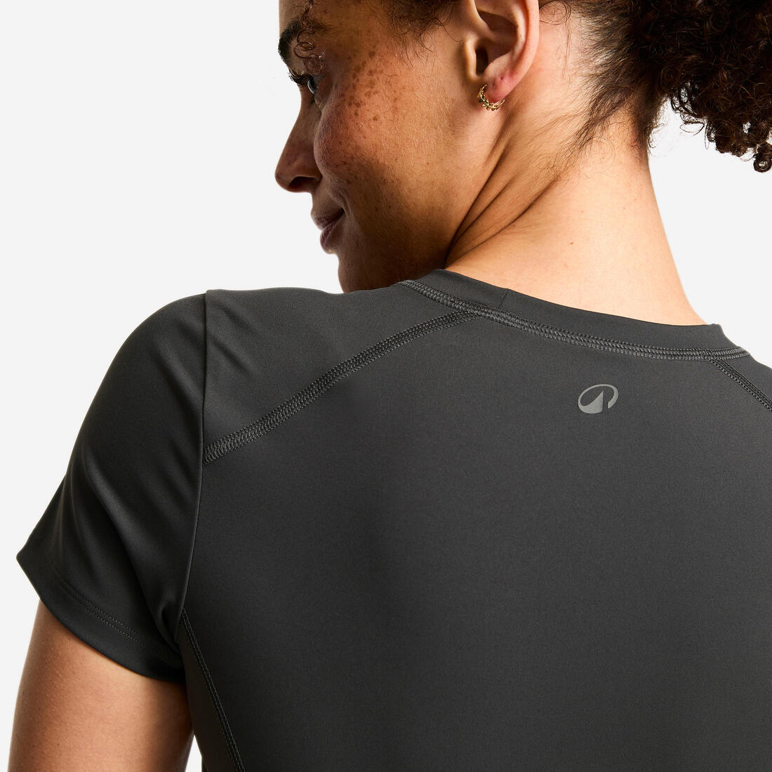 T-shirt de sport manches courtes femme, Shape foncé