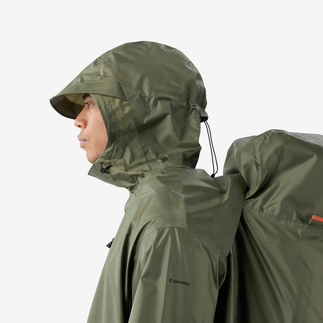Poncho de pluie et de randonnée ajustable, 75 L max, MT900 2.0 Kaki