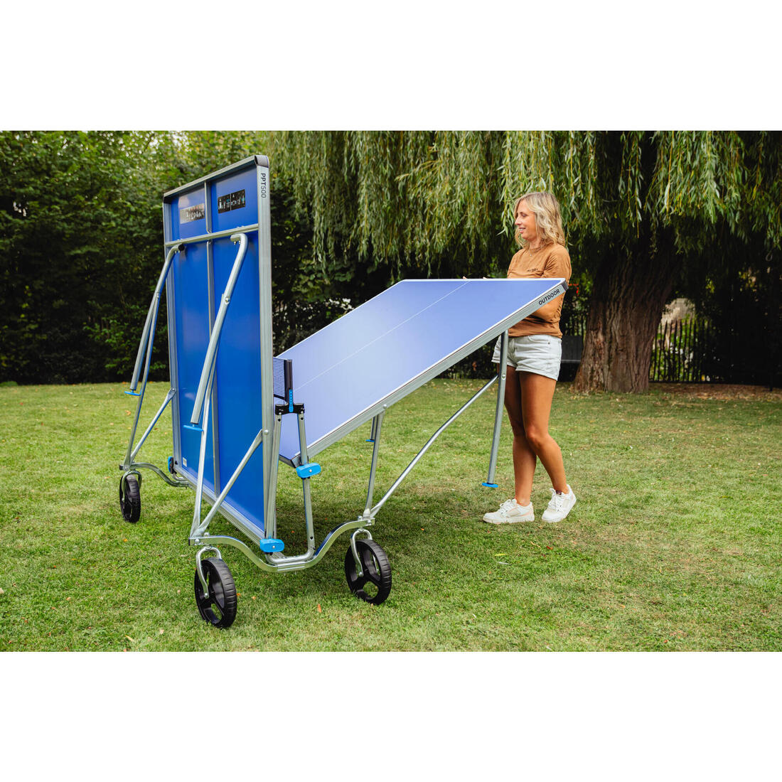 TABLE DE PING PONG EXTÉRIEURE PPT 500.2 BLEUE