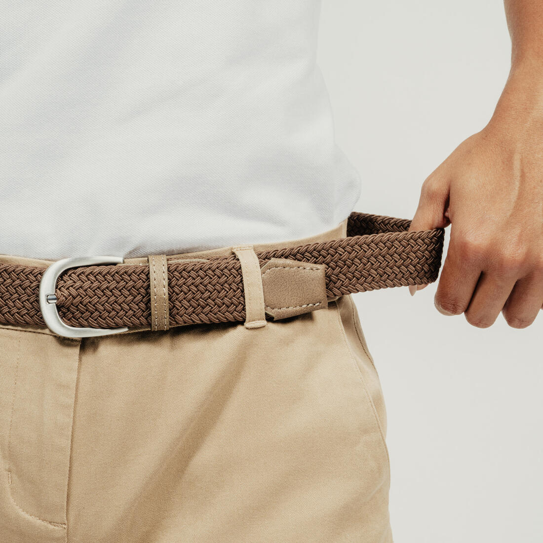 Ceinture golf tressée élastique & extensible