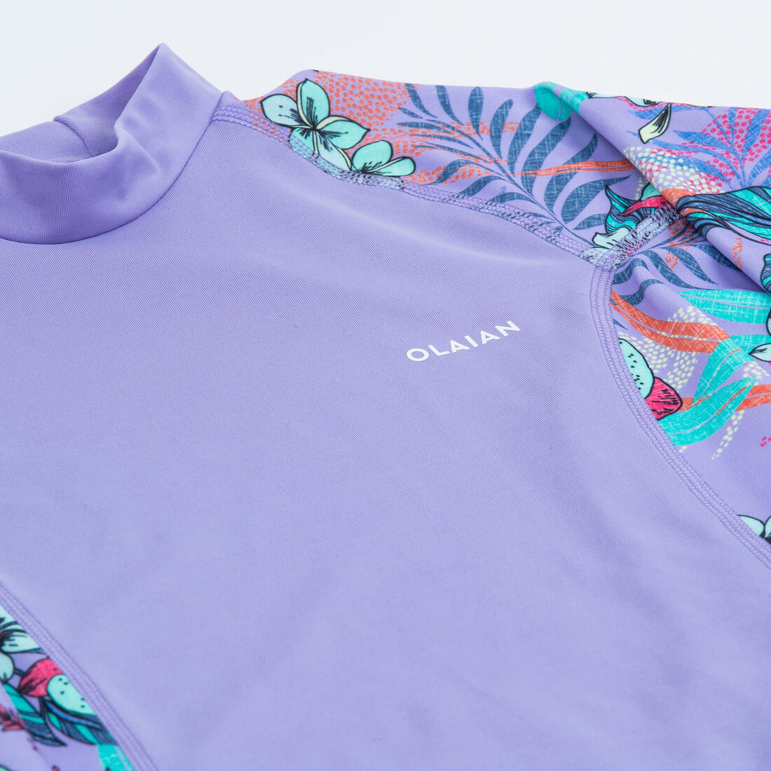 Tee shirt anti uv manches longues fille - 500 orchid