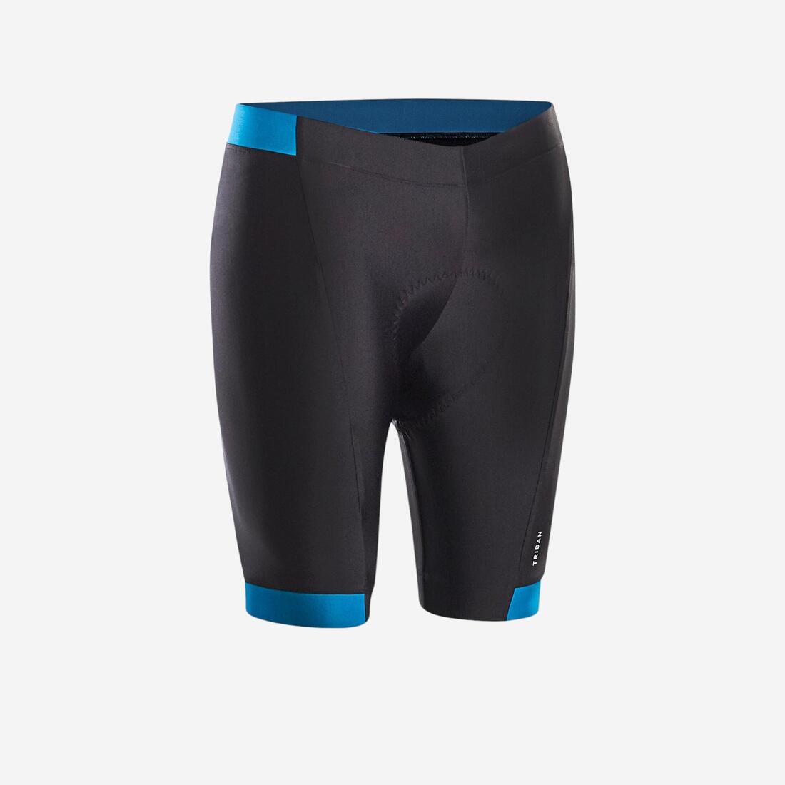 CUISSARD DE VELO SANS BRETELLES  HOMME RC100 NOIR