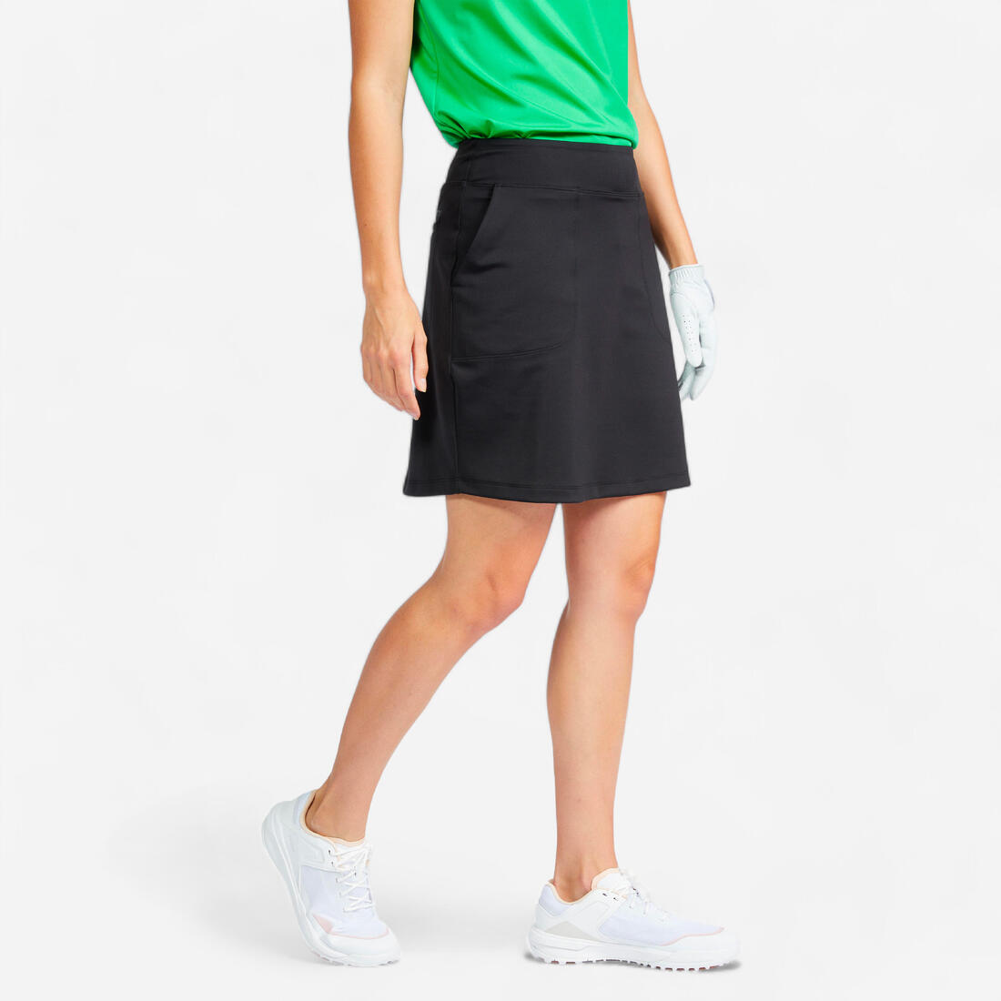 Jupe short golf Femme, WW 500 – noir