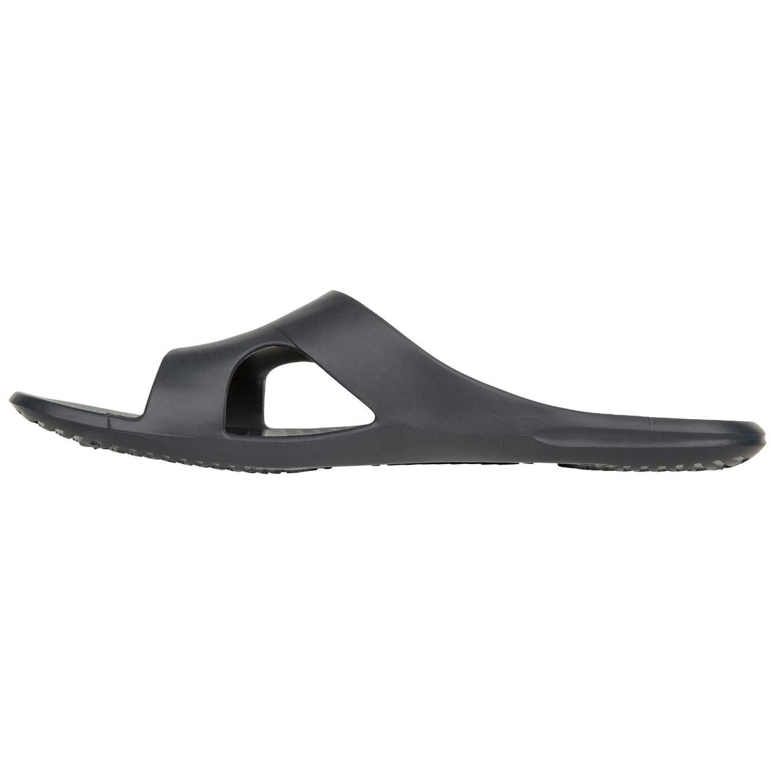 Sandale claquette piscine slap 100 basic gris