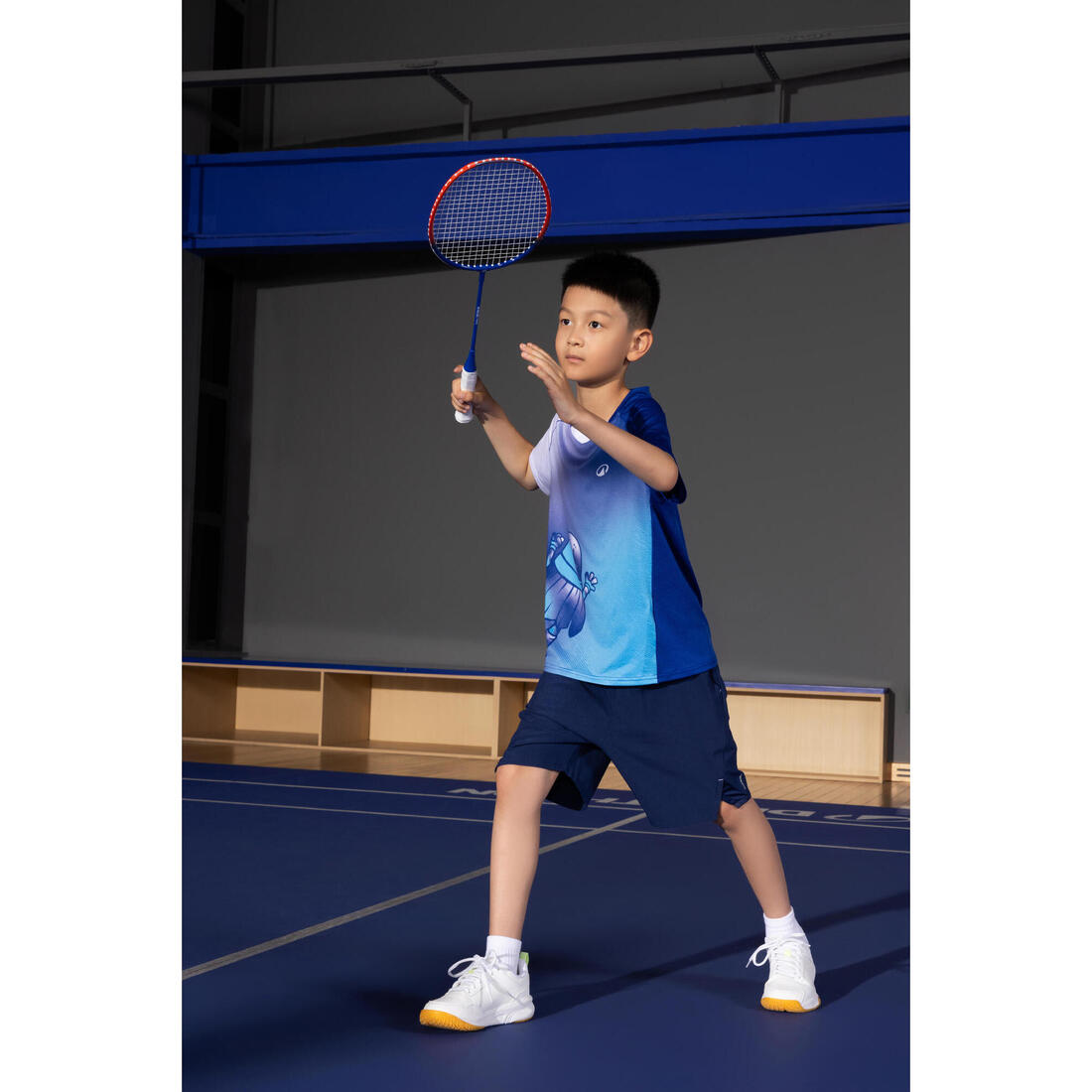 Raquette de Badminton Enfant en Aluminium 90 g BR100 - Bleu/Rouge