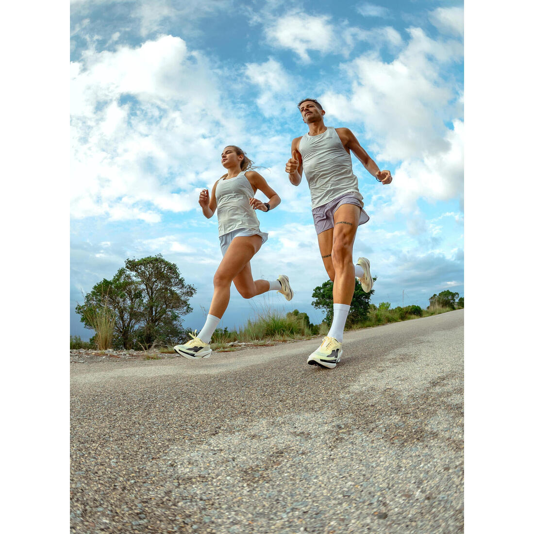 Débardeur de Running léger Femme - KIPRUN Run 900 Light violet mauve imprimé