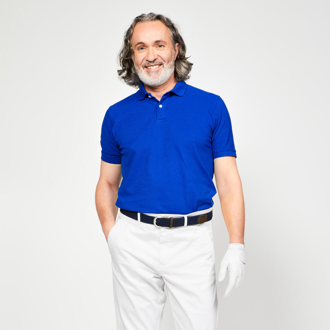 Polo de golf en coton polyester manches courtes homme, MW500