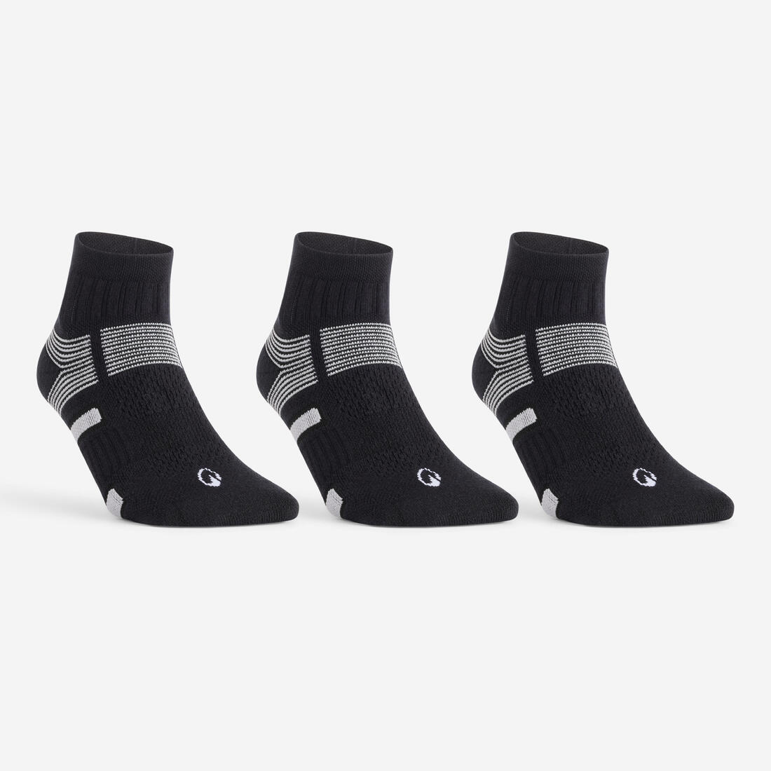 CHAUSSETTES DE SPORT MI-HAUTES ARTENGO RS 560 LOT DE 3