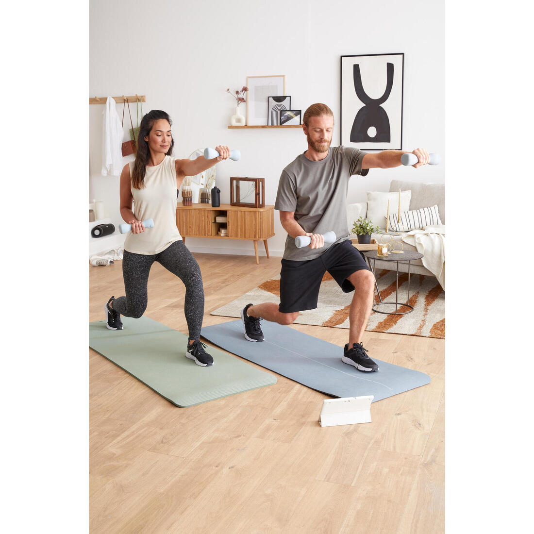 Paire d'haltères fitness 2*2 Kg - EASY Bleu