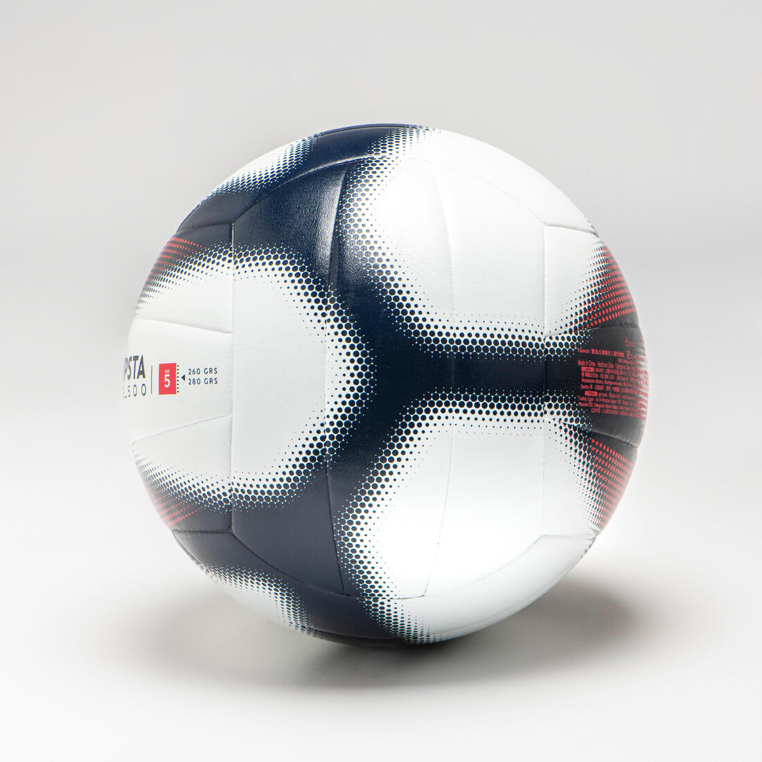 Ballon de volley-ball V500 gris, bleu et