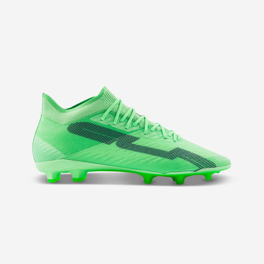 Chaussure de football adulte terrains secs CLR FG blanc et – vert fluo
