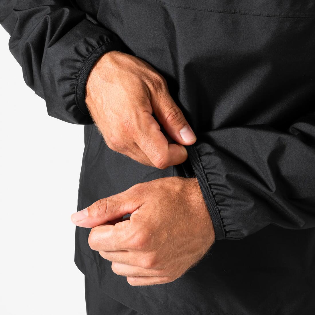 Coupe vent de pluie imperméable de rugby Adulte - Smocktop noir 500