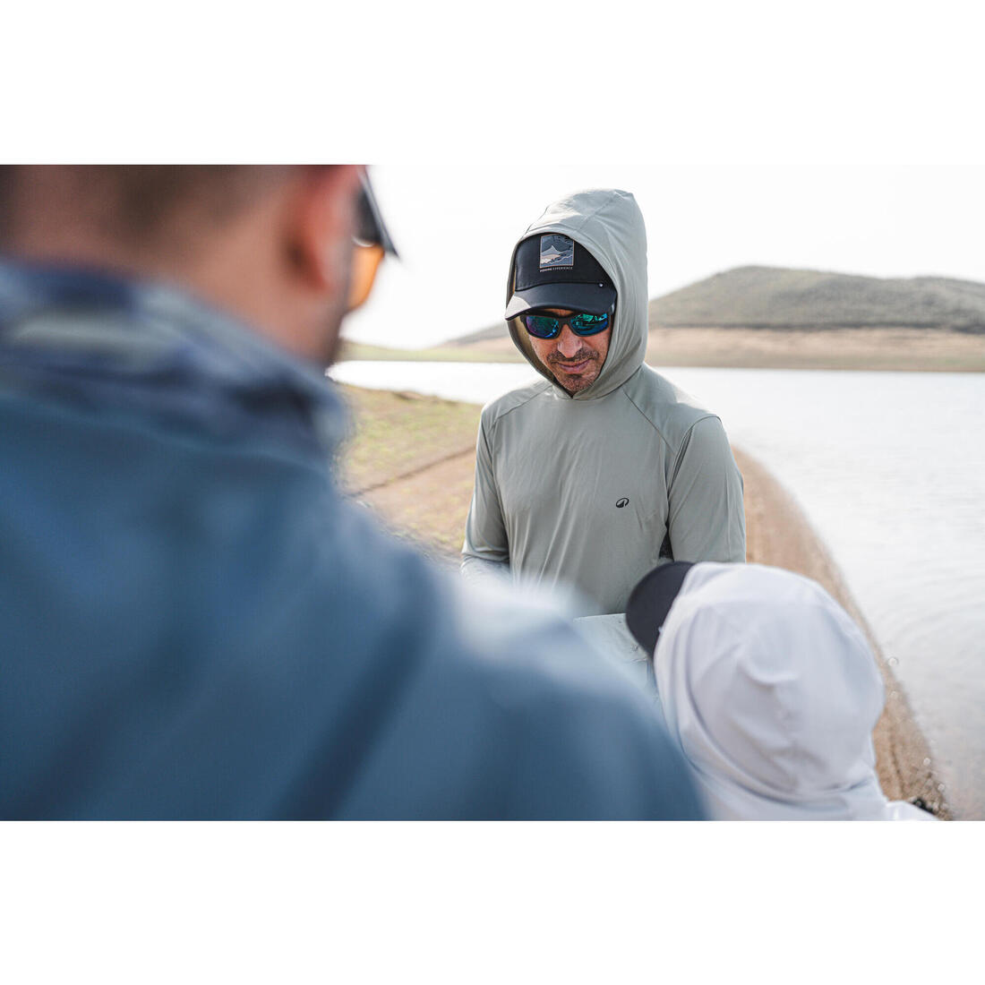 Tee-shirt de pêche anti-uv 500 capuche