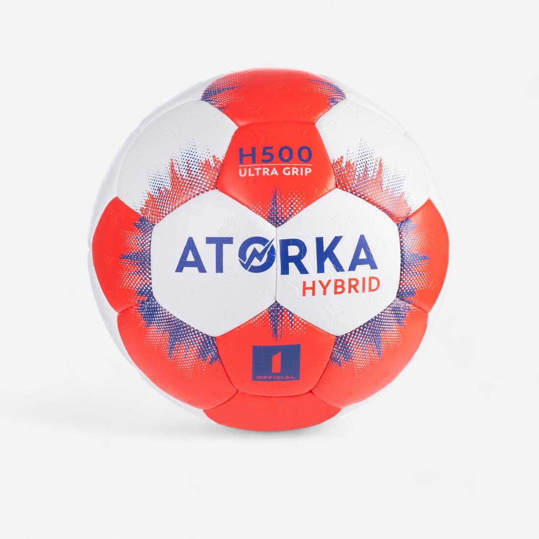 Ballon de handball taille 1 - hb500 hybride bleu/gris