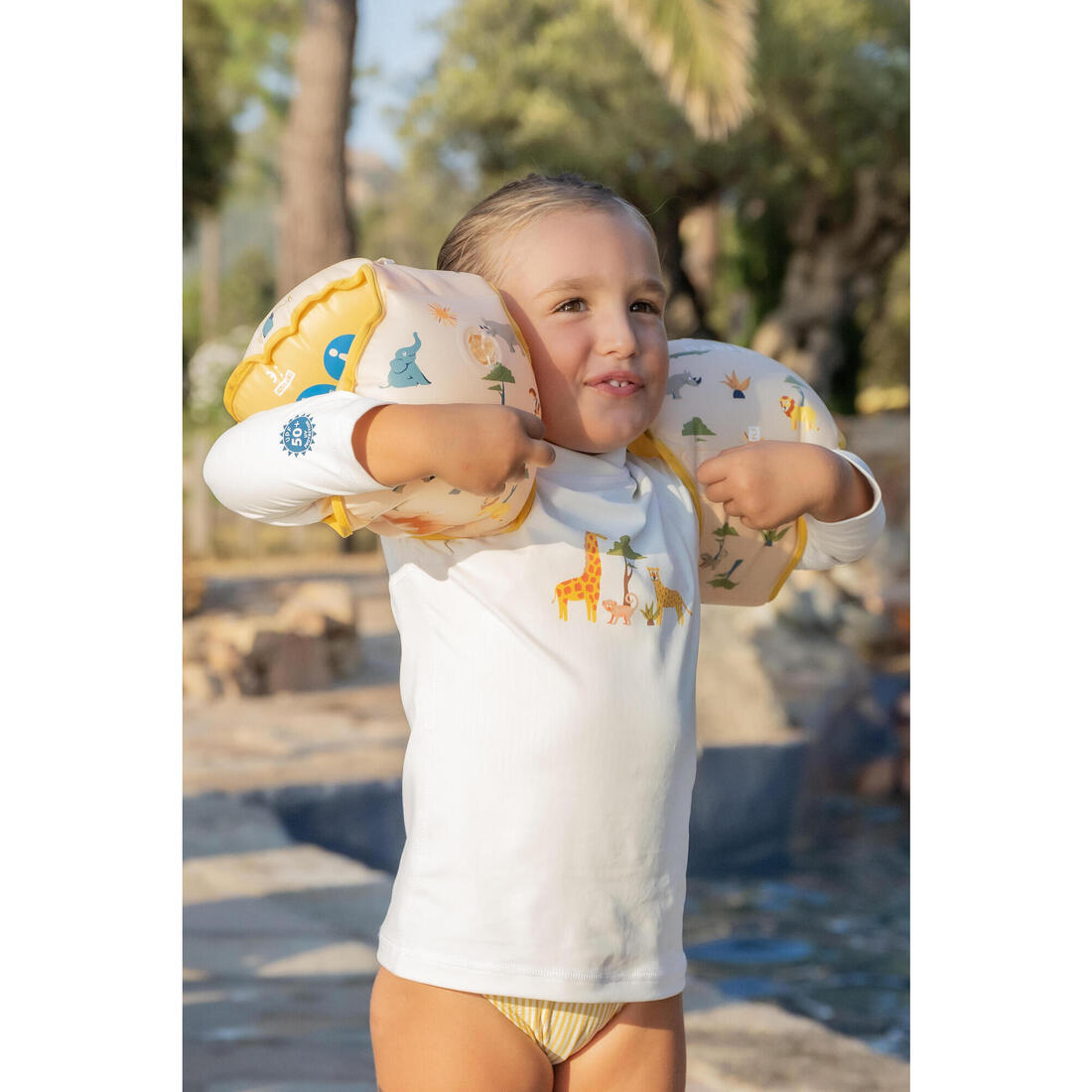 Brassards De Piscine Evolutif Enfant - Tiswim print savane