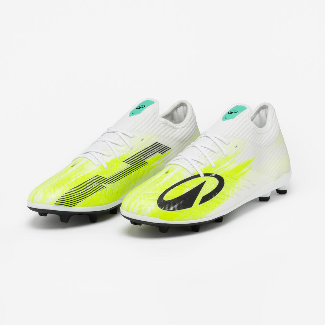 Chaussures de football enfant a lacets CLR FG White Yellow Meteor