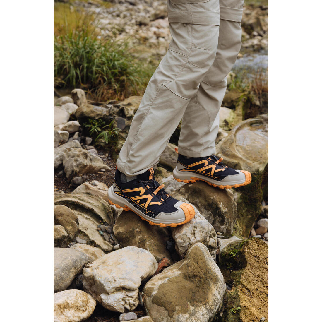Chaussures de randonnée imperméables enfant du 35 au 38, Crossrock lacets