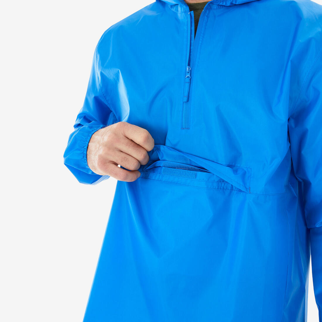 Veste de randonnée coupe-vent imperméable homme, Raincut 1/2 Zip