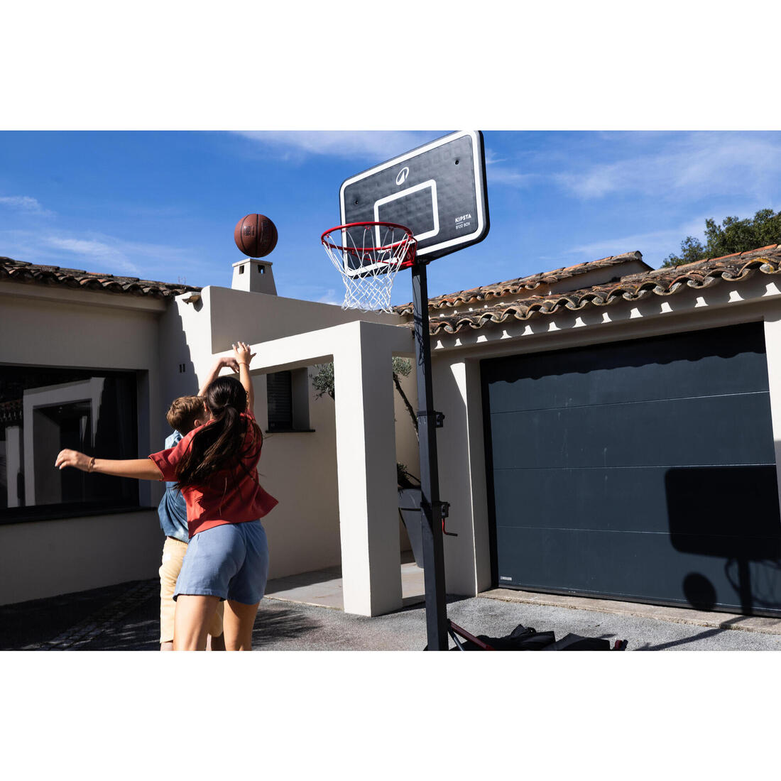 Panier basket pliable sur pied réglable 2,40 à 3,05 m, B100 Box