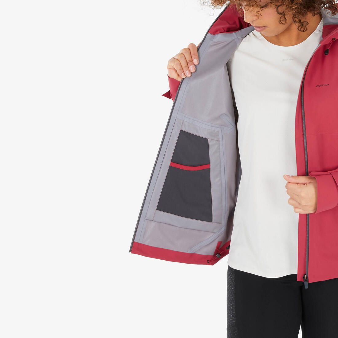 Veste de randonnée montagne imperméable femme, MH500