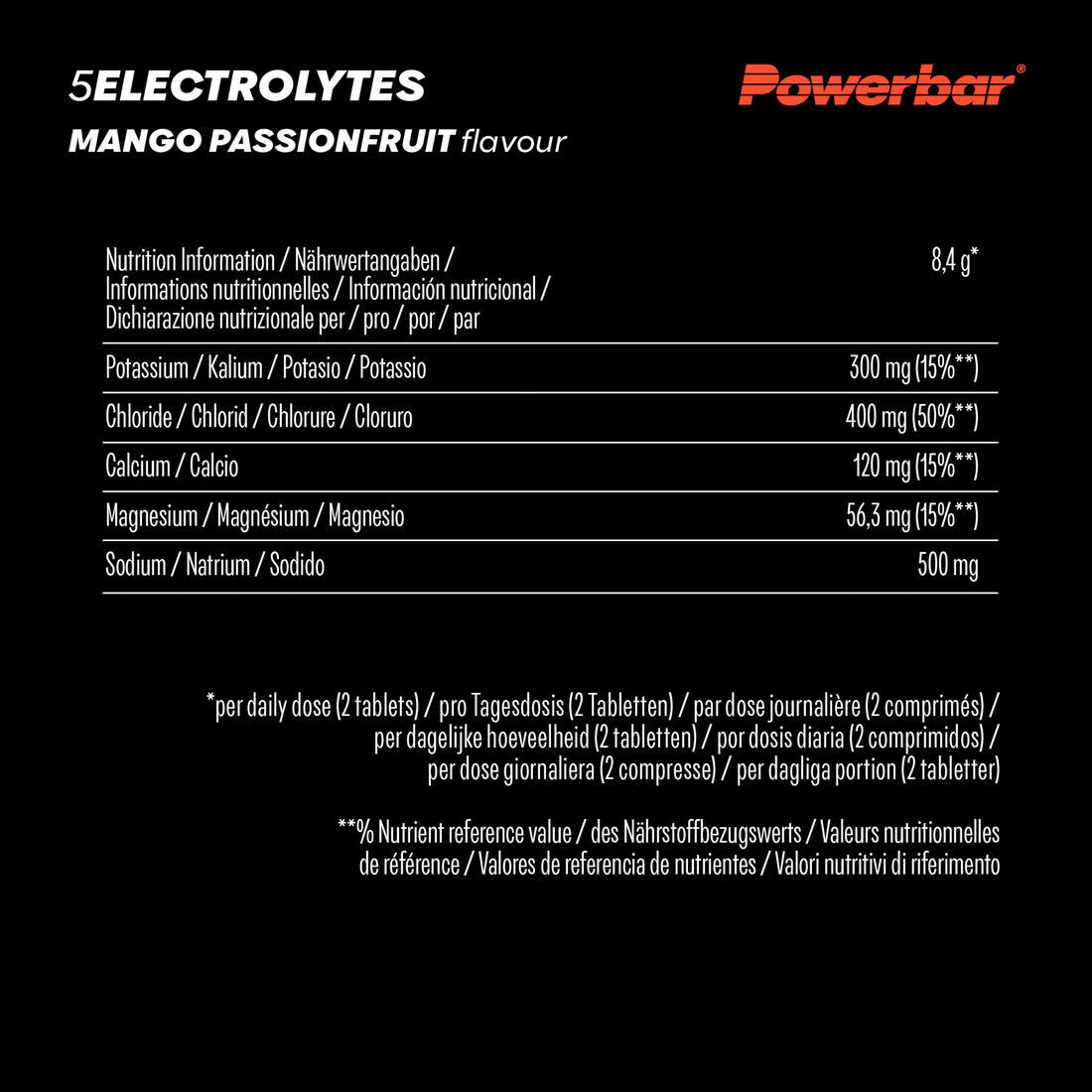 Boisson electrolytes tablettes mangue 10x4,2g