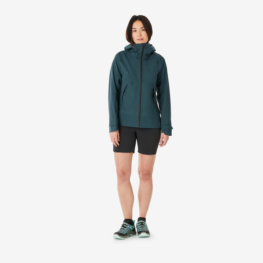 Veste de randonnée imperméable femme, MH500
