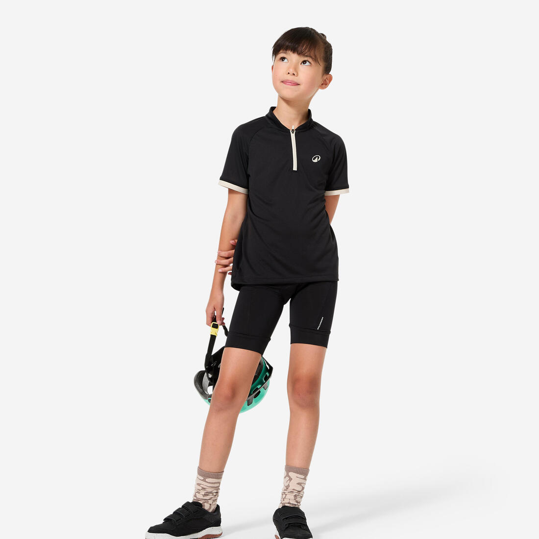 CUISSARD VÉLO ENFANT 100 NOIR 7-13 ANS