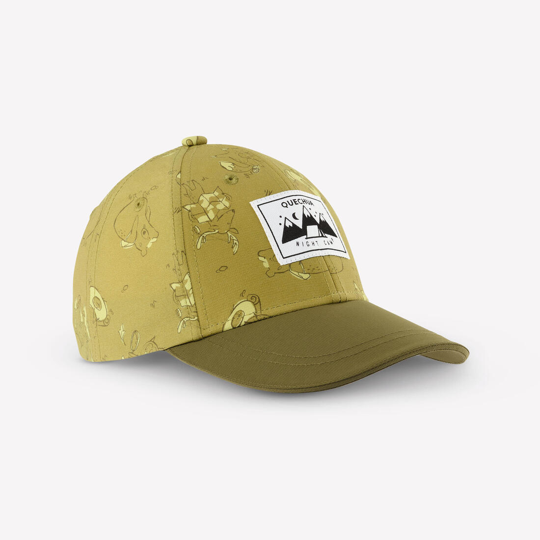 Casquette de randonnée enfant, MH100 kid beige bleue