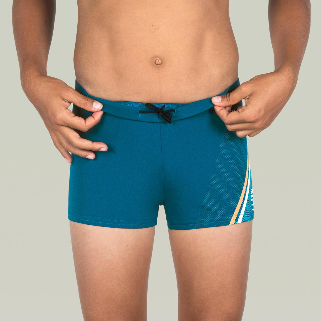 Maillot boxer de bain natation Garçon enfant - 500 Fitib all marin