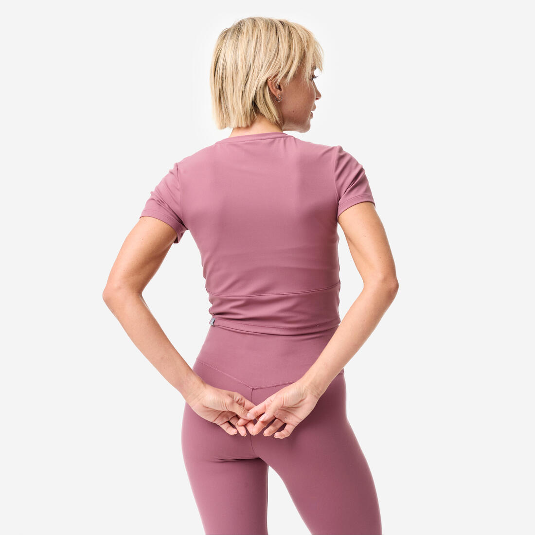 T-shirt de yoga et Pilates extensible et doux femme, Breathe